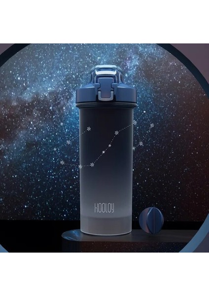 Stil B-Mavi 801-900ML Yüksek Kapasiteli Sallama Kupası Spor Milkshake Şişesi Karıştırma Topu Spor Protein Tozu Shake Kupası Taşınabilir Büyük Kapasiteli Saman Bardağı (Yurt Dışından)