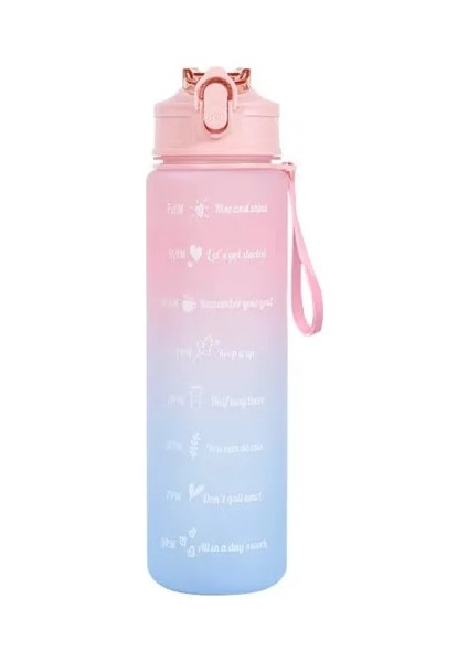 PINK1-900ML 800-2000ML 2 Litre Spor Su Pipetli Şişe Erkek Kadın Spor Su Şişesi Açık Soğuk Su Bottlesc Zaman Işaretleyici ile Drinkware Yeni (Yurt Dışından)