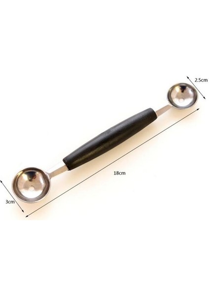 Gösterildiği Gibi Çift Kafalı Meyve Topu Meyve Toplayıcı Kepçe Kivi Meyve Karpuz Kepçe Kavun Kazıcı Meyve Kavanozu Patates Püresi Baller Dondurma Kaşığı (Yurt Dışından)