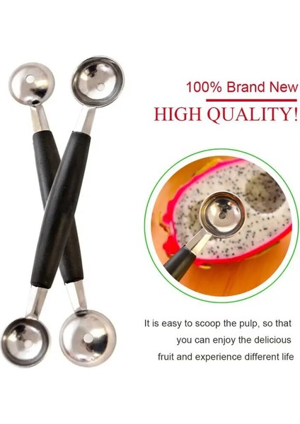 Gösterildiği Gibi Çift Kafalı Meyve Topu Meyve Toplayıcı Kepçe Kivi Meyve Karpuz Kepçe Kavun Kazıcı Meyve Kavanozu Patates Püresi Baller Dondurma Kaşığı (Yurt Dışından) modelleri