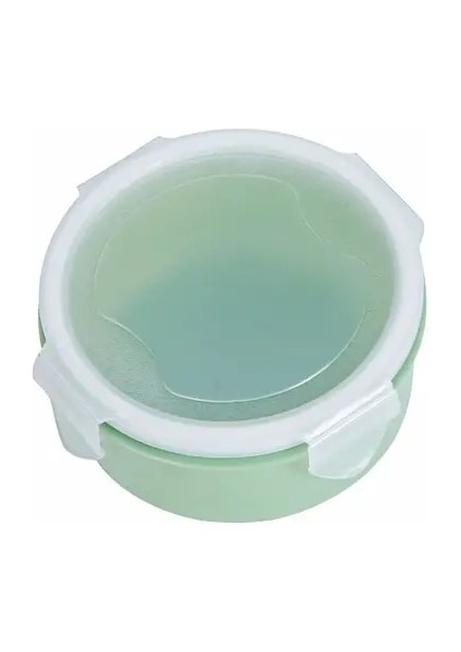 Yeşil 280ML Küçük Plastik Taze Tutma Kutusu Taşınabilir Buzdolabı Meyve Mühürlü Kase Yuvarlak Katlanır Bento Kutusu Çevre Dostu Gıda Saklama Kabı (Yurt Dışından) fiyatları