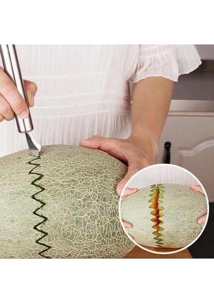 Patates Kesici 1 Adet 6 Adet/takım Paslanmaz Çelik Mutfak Alet Seti Meyve Bıçağı Tart Oyma Bıçağı Karpuz Kazma Topu Kaşık Patates Soyucu (Yurt Dışından) modelleri