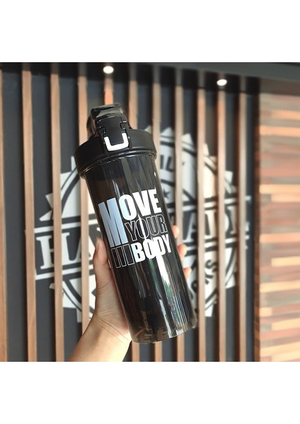 Stil B-Mavi 801-900ML Yüksek Kapasiteli Sallama Kupası Spor Milkshake Şişesi Karıştırma Topu Spor Protein Tozu Shake Kupası Taşınabilir Büyük Kapasiteli Saman Bardağı (Yurt Dışından)