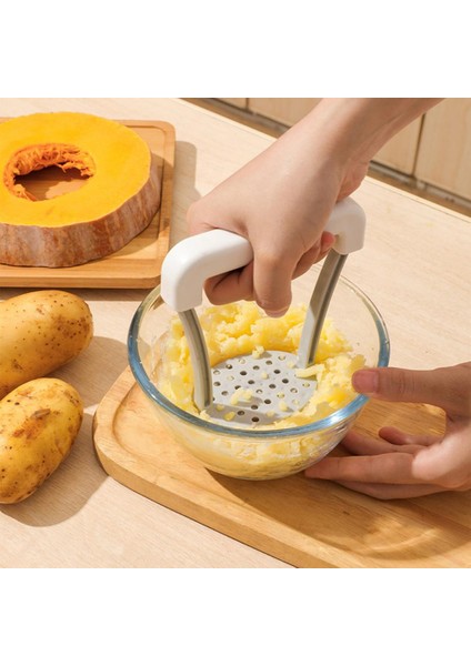 Beyaz Patates Itici Sağlam Saplı Gıda Sınıfı Çok Amaçlı Etkili Tamamlayıcı Gıda Yapmak Mutfak Ev Için Preslenmiş Patates Ezici (Yurt Dışından)