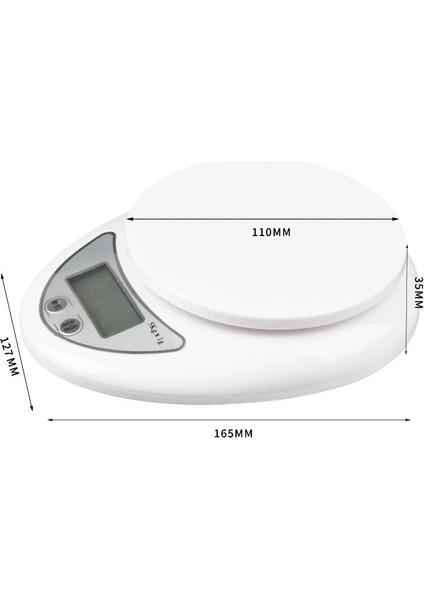 Ölçek Seti 5kg 5kg/1g Mini Mutfak Elektronik Terazi Ev LCD Elektronik Terazi Mutfak Pişirme Terazisi Dijital Terazi Mutfak Pişirme Gıda Ölçeği (Yurt Dışından)