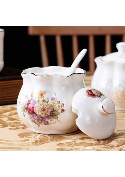 Stil 5 Iskandinav Kemik Çini Baharat Kavanoz Kapaklı ve Kaşık Seti Büyük Kapasiteli Ev Mutfak Aletleri Baharat Şişesi Tuz Biber Çalkalayıcılar (Yurt Dışından) indirimleri