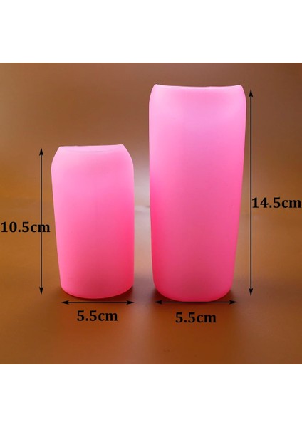 5.5X10.5 Q-Purplef Silikon Koruyucu Bardak Kapağı Düz Silindir Termos Bardak Kaymaz Cam Su Biberon Anti Haşlanma ve Isı Yalıtımı (Yurt Dışından)