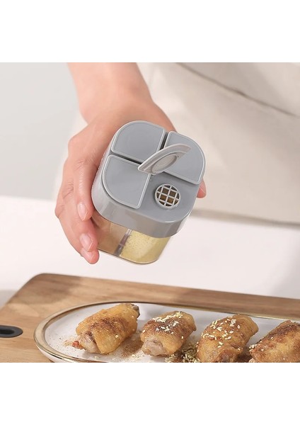 Gri Şeffaf Baharat Organizatör Kavanoz Seti Tuz ve Biber Baharat Şişesi Renkli Kapaklı Çeşni Saklama Kabı Mutfak Gadget (Yurt Dışından) fiyatları