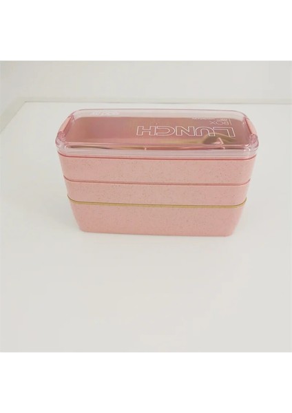Kesici Sağlıklı Malzeme Öğle Yemeği Kutusu 3 Katmanlı Buğday Samanı Bento Kutuları Mikrodalga Yemek Takımı Gıda Saklama Kabı Öğle Yemeği Kutusu 900 ml (Yurt Dışından)