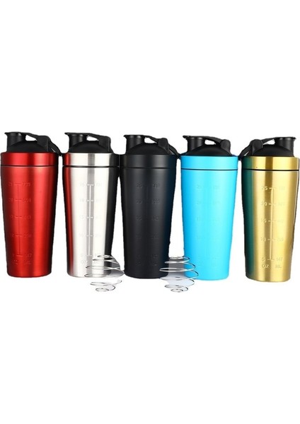 900ML Gümüş 700/900ML Shaker Protein Tozu Paslanmaz Çelik Su Şişesi Spor Salonu Vücut Geliştirme Spor Taşınabilir Shaker Mikser Büyük Kapasiteli Egzersiz (Yurt Dışından) fiyatları