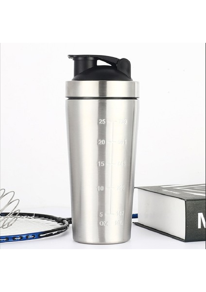 900ML Gümüş 700/900ML Shaker Protein Tozu Paslanmaz Çelik Su Şişesi Spor Salonu Vücut Geliştirme Spor Taşınabilir Shaker Mikser Büyük Kapasiteli Egzersiz (Yurt Dışından) indirimleri