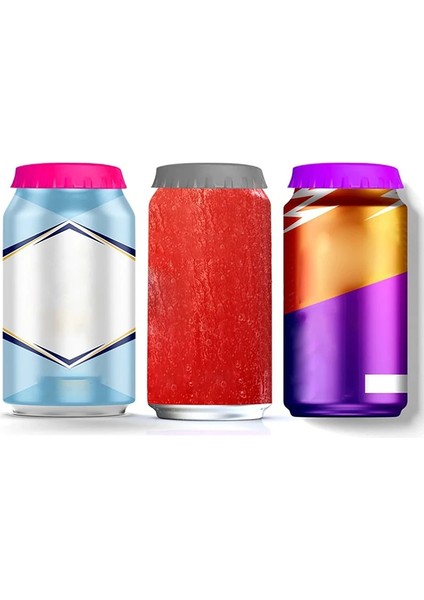 Turuncu 1 Adet Bira Şişesi Kapağı Teneke Kutu Soda Kola Sızdırmaz Kapak Soda Kapağı Çok Renkli Içecek Kutusu Koruyucu Silikon Kutu Kapakları (Yurt Dışından)