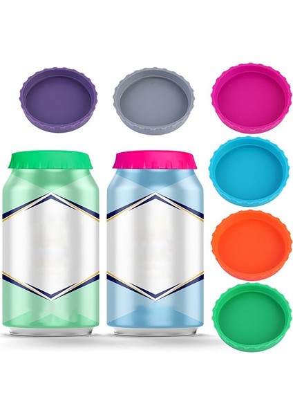 Turuncu 1 Adet Bira Şişesi Kapağı Teneke Kutu Soda Kola Sızdırmaz Kapak Soda Kapağı Çok Renkli Içecek Kutusu Koruyucu Silikon Kutu Kapakları (Yurt Dışından)