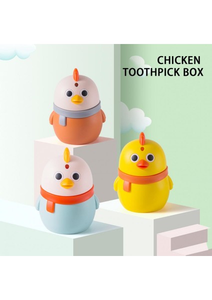 Pembe Kürdan Kutusu Mini Büyük Kapasiteli Toz Geçirmez Plastik Karikatür Tavuk Otomatik Açılır Kürdan Saklama Kutusu Yemek Masası Için (Yurt Dışından) modelleri