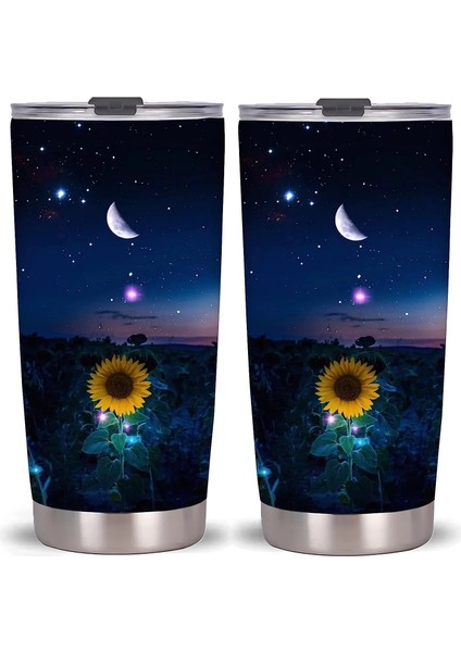 Stil 9 Son Moon Paslanmaz Çelik Kapaklı Bardak, 20 Oz Vakum Yalıtımlı Kahve Bardağı, Kadın Erkek Genç Için Ay Gizli Kahve Kupa Hediye (Yurt Dışından) fırsatları