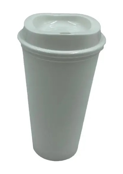 Beyaz Bpa Ücretsiz Boş Düz Yeniden Kullanılabilir Plastik Kahve Fincanı Seyahat Kahve Kupa Sıcak Bardak Sıcak Içecek Bardağı To Go (Yurt Dışından)