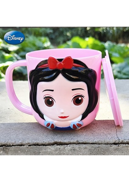 Pamuk Prenses-Abs 260ML (Kutulu) Disney Mickey Stitch Çocuklar Kapaklı Bardak Süt Kupa Dondurulmuş Elsa 3D Çizgi Film Ev Içme Bardağı Ağız Fırçalama Bardağı Çocuk Su Bardağı (Yurt Dışından)