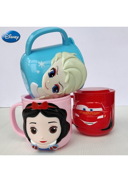 Pamuk Prenses-Abs 260ML (Kutulu) Disney Mickey Stitch Çocuklar Kapaklı Bardak Süt Kupa Dondurulmuş Elsa 3D Çizgi Film Ev Içme Bardağı Ağız Fırçalama Bardağı Çocuk Su Bardağı (Yurt Dışından) fırsatları