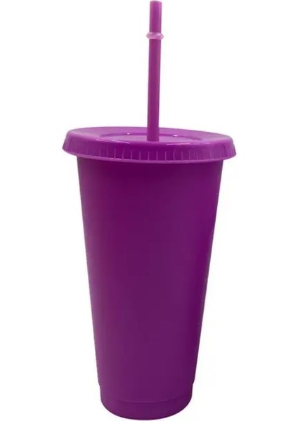 Açık Mor L Yeniden Kullanılabilir Içme Şişesi Su Pipetli Şişe Kahve Fincanı Süt Suyu Kupalar Su Bardakları Içme Bardağı Drinkware (Yurt Dışından)