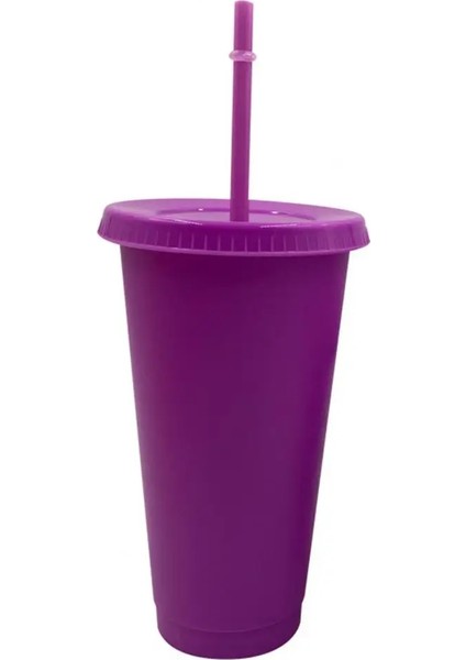 Açık Mor L Yeniden Kullanılabilir Içme Şişesi Su Pipetli Şişe Kahve Fincanı Süt Suyu Kupalar Su Bardakları Içme Bardağı Drinkware (Yurt Dışından)