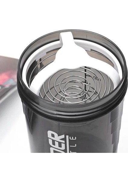 Siyah 2023 Yaratıcı 3 Katmanlı Shaker Şişe Protein Tozu Milkshake Bardak Spor Spor Su Bardağı 550 ml Su Şişeleri Özelleştirilebilir Logo (Yurt Dışından) modelleri