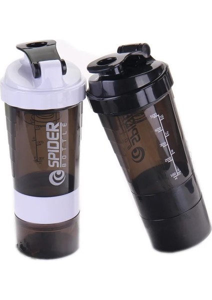 Siyah 2023 Yaratıcı 3 Katmanlı Shaker Şişe Protein Tozu Milkshake Bardak Spor Spor Su Bardağı 550 ml Su Şişeleri Özelleştirilebilir Logo (Yurt Dışından) indirimleri