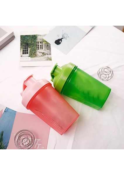 Beyaz 401-500ML 400-500ML Protein Tozu Beslenme Shaker Fincan Şeker Renk Spor Spor Sallama Karıştırma Şişesi Zaman Ölçeği ile Su Bardağı Içecek Aracı (Yurt Dışından)