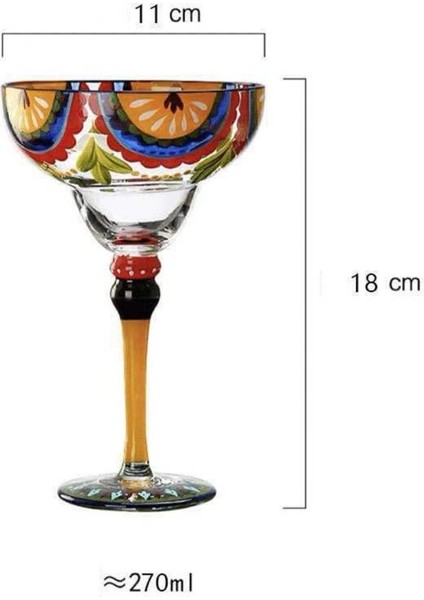 01 Yaratıcı Margarita Şarap Bardakları 270 ml El Yapımı Renkli Kokteyl Bardağı Avrupa Kadeh Bardak Şampanya Bardağı Yaratıcı Şarap Bardakları (Yurt Dışından) fırsatları