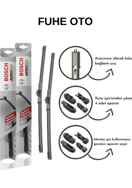 Honda City 2011 Model Bosch Aeroeco Muz Silecek Takımı