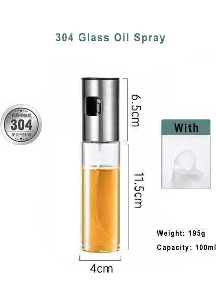 NC100-6 100ML 200ML Ince Yağ Sprey Şişesi Paslanmaz Çelik Mutfak Pişirme Zeytinyağı Dağıtıcı Kamp Barbekü Pişirme Sos Püskürtücü Konteyner (Yurt Dışından) indirimleri