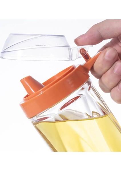 Turuncu B Sirke Şişesi Güzellik Plastik Yağ Pompası Şişesi Büyük Kapasiteli Su Geçirmez Yağ Kabı Mutfak Malzemeleri (Yurt Dışından) indirimleri