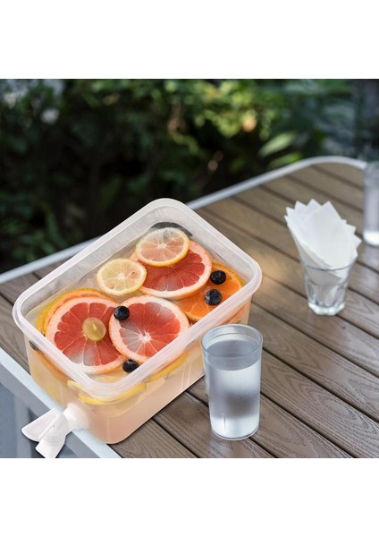 5l Musluklu Buzlu Içecek Dispenseri Soğutulmuş Meyve Suyu Limonata Dispenseri Tıkaçlı Buzdolabı Kapısı Çay Yapmak Için Su Sürahisi (Yurt Dışından)