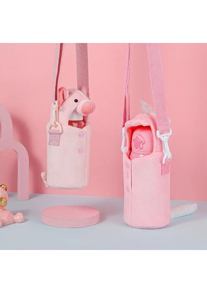 B-PINK-20X9.5CM Taşınabilir Karikatür Su Şişesi Kapağı Kılıfı Kış Peluş Yalıtımlı Çanta Bardak Kılıfı Vakum Cam Bardak Kol Spor Kamp Aksesuarları (Yurt Dışından) fırsatları