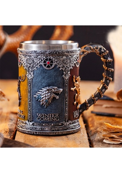 15 501-600 ml 3D Bira Kupaları Kahve Fincanları Gotik Kadeh Demir Tankard Paslanmaz Çelik Reçine Şarap Bardağı Kupa 600 ml Kafatası Babalar Günü Hediyesi 1 Adet (Yurt Dışından) fiyatları