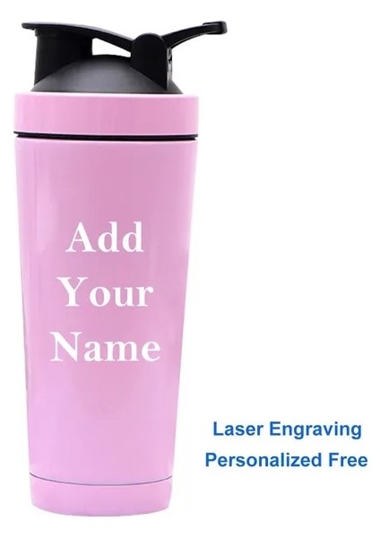 Pembe Boş Fincan Spor Shaker Şişesi 26 Oz Peynir Altı Suyu Protein Tozu Karıştırma Şişesi Spor Fitness Salonu Shaker Açık Taşınabilir Içme Şişesi (Yurt Dışından)