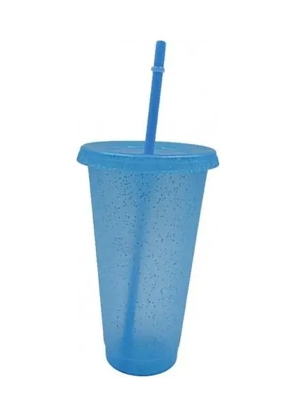 Açık Mavi L Saman Bardak Içecek Renk Değiştiren Saman Kupalar Kapaklı Plastik Tumbler Mat Kahve Şişesi Bardak Gıda Sınıfı Pp Plastik Samanlı (Yurt Dışından)