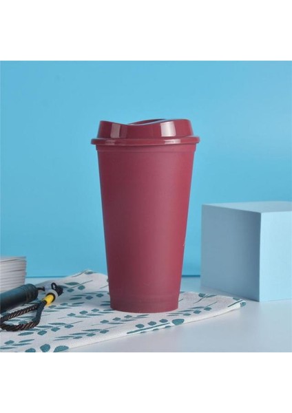 05 16OZ Isı Rengi Değişen Kahve Fincanları Gıda Sınıfı Plastik Su Bardakları Renkli Kapaklı Içecek Sıcaklığa Duyarlı Içecek Kupa (Yurt Dışından)