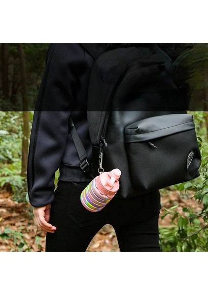 A-Pembe 401-500ML Doğa Sporları Silikon Katlanır Kupa Yaratıcı Bisiklet Seyahat Spor Taşınabilir Su Şişesi Kamuflaj Sıkma Bardak (Yurt Dışından) indirimleri