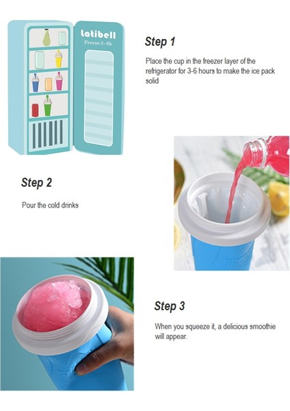 1 Adet Sarı 301-400 ml Kendi Kendine Yapılan Smoothie Bardağı Smoothie Konteyner Sallamak Hızlı Soğutma Kupası Buz Net Kırmızı Yoğurma Kabı Mikser Slush Maker Slushy Kupası (Yurt Dışından)