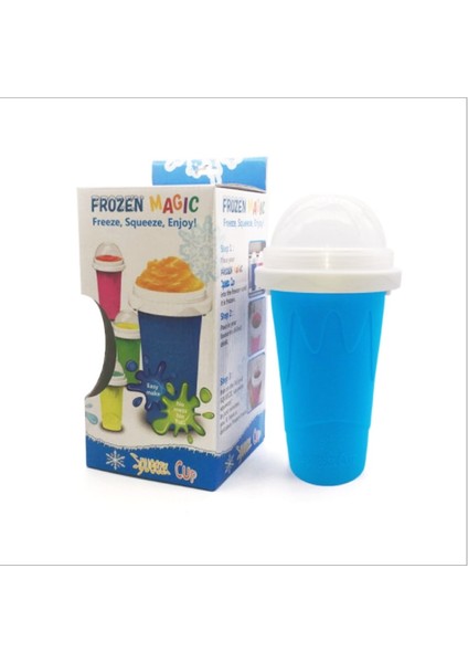 1 Adet Sarı 301-400 ml Kendi Kendine Yapılan Smoothie Bardağı Smoothie Konteyner Sallamak Hızlı Soğutma Kupası Buz Net Kırmızı Yoğurma Kabı Mikser Slush Maker Slushy Kupası (Yurt Dışından)