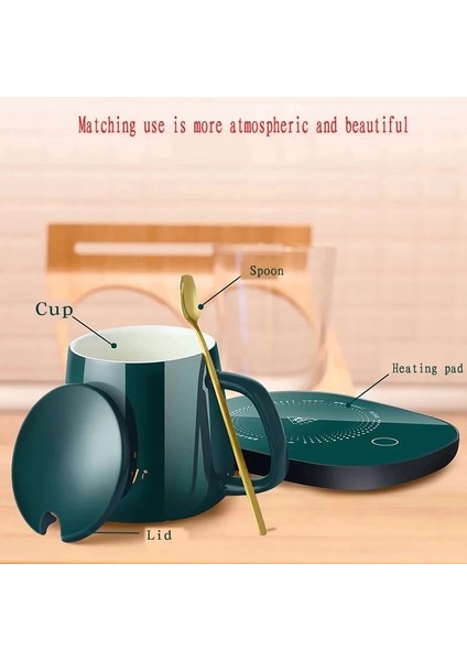 Çin Tarzı Set-B USB Fişi Elektrikli Kupalar Mat Seti Bardak Isıtıcı Kahve Kupa Isıtma Pedi Kupa Isıtıcı Termostatik Akıllı Zamanlayıcı Isıtma Coaster Ev Ofis Hediyeleri (Yurt Dışından) fiyatları