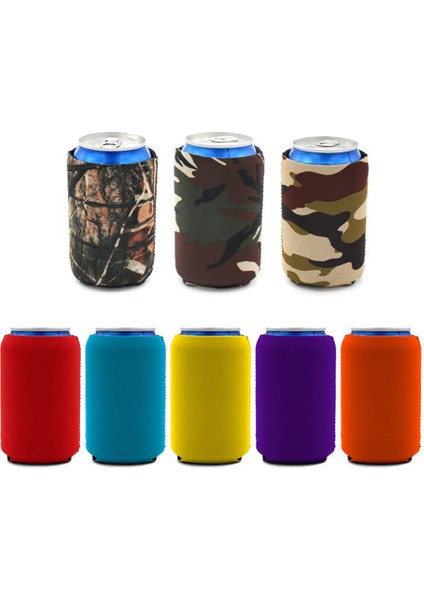 Yaprak Kamuflaj 10X13CM Yalıtımlı Kola Bira Içecek Kutusu Şişe Kol Kupa Kapağı Bardak Tutucu Dalış Bezi Isı Yalıtımı Yumuşak Dayanıklı Taşınabilir (Yurt Dışından)