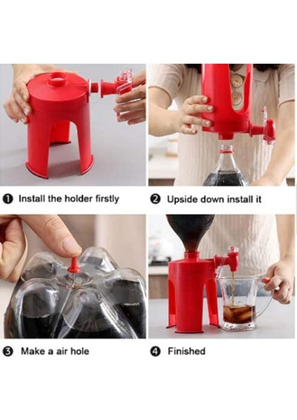 Kutu ile Ilginç Soda Kola Şişesi Baş Aşağı Içme Dispenseri Tasarrufu Su Içecek Dispenserleri Dokunun Parti Ev Bar Mutfak Gadget (Yurt Dışından)