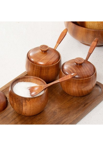2 Adet-Set Ahşap Baharat Kavanoz Tuz Şekerlik Biber Kutusu Tuz Konteyner Saklama Kapaklı Kutu Kaşık Baharat Baharat Kavanoz Seti Ahşap Vintage (Yurt Dışından) fiyatları