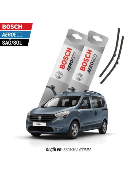 Dacia Dokker 2015 Model Bosch Aeroeco Muz Silecek Takımı