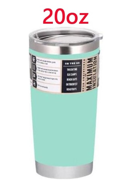 20OZ Açık Mavi Lazer Gravür Paslanmaz Çelik Tumbler 20OZ Tumbler Çift Duvar Vakum Yalıtımlı Seyahat Kahve Keller Büyük Kapasiteli Spor Bardakları (Yurt Dışından) fiyatları