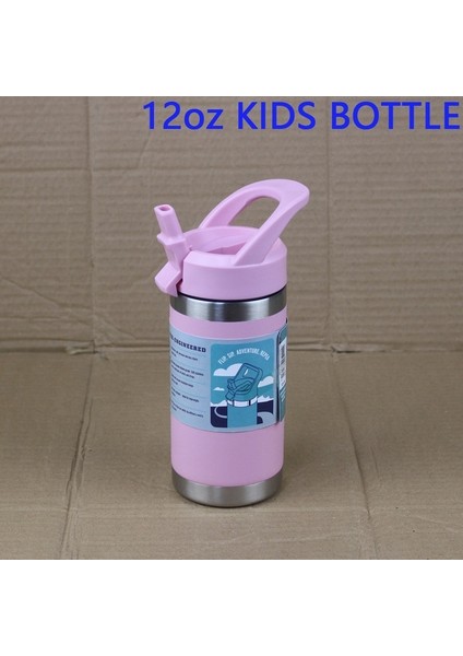 A3 12 Oz Çocuklar Su Şişesi Paslanmaz Çelik Bardak Saman Kapaklı 12 Oz Büyük Kapasiteli Spor Bardaklar En Kaliteli Kupalar (Yurt Dışından)