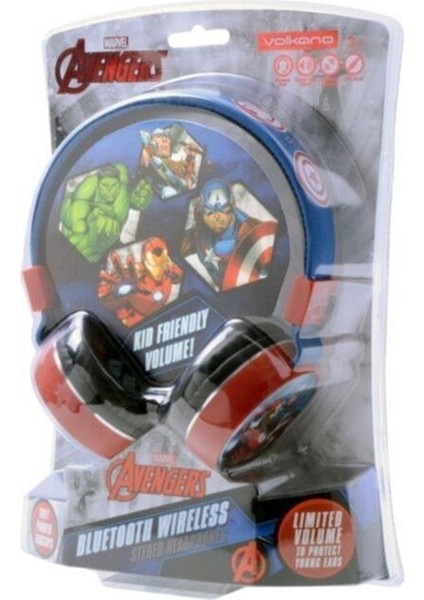 Marvel Avengers Yenilmezler Bluetooth Kulaklık Kablosuz Çocuk Kulaklığı Lisanslı Mv-1006-av