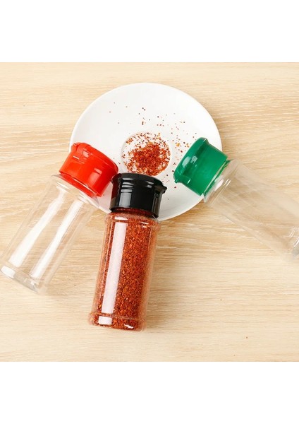 Siyah Renkli Kapaklı Mutfak Çeşni Şişe Saklama Kabı Şeffaf Baharat Kavanoz Tuz ve Biber Baharat Şişesi Baharat Rafı (Yurt Dışından) fiyatları