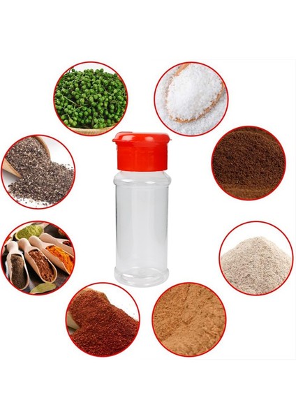 Siyah Renkli Kapaklı Mutfak Çeşni Şişe Saklama Kabı Şeffaf Baharat Kavanoz Tuz ve Biber Baharat Şişesi Baharat Rafı (Yurt Dışından) fırsatları